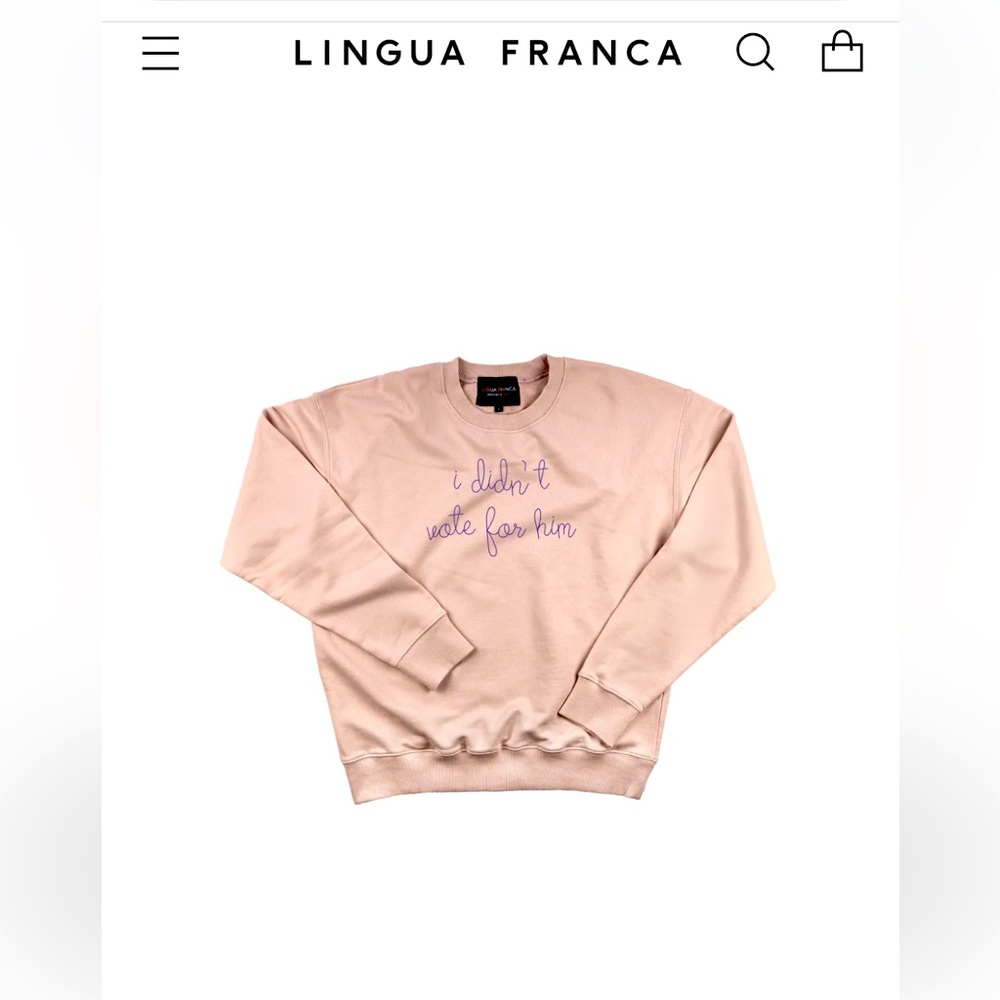 Lingua Franca embroidered sweatshirt